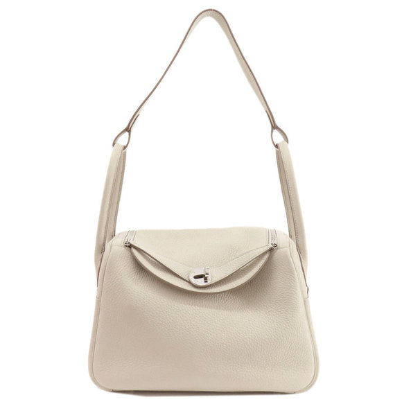 Hermes Lindy 26 White Handbag Taurillon Women's HERMES - Picture 1 of 11